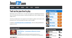 Desktop Screenshot of jeuxf2p.com
