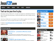 Tablet Screenshot of jeuxf2p.com